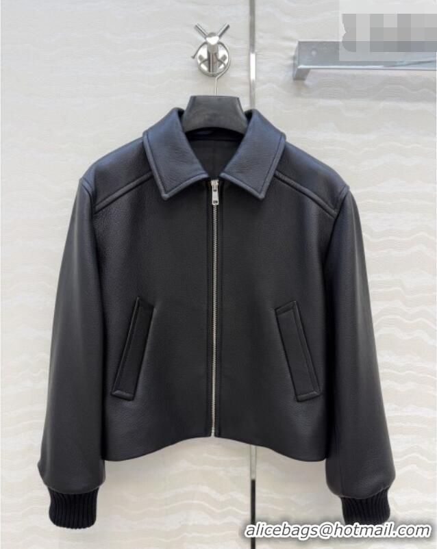 Top Grade Prada Leather Jacket P041121 Black 2026