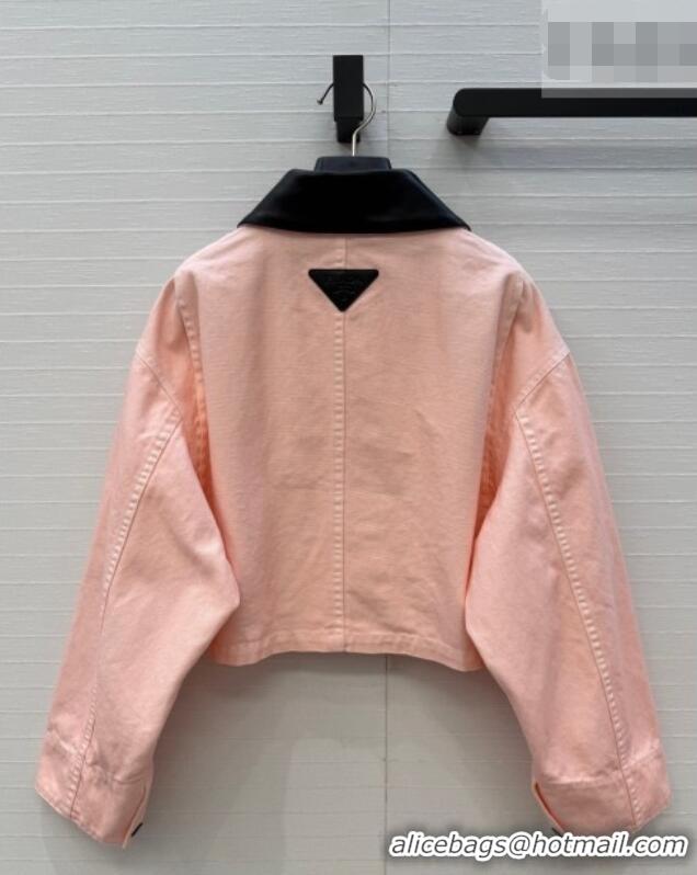 Well Crafted Prada Cotton Short Jacket PR042219 Light Pink/Black 2026