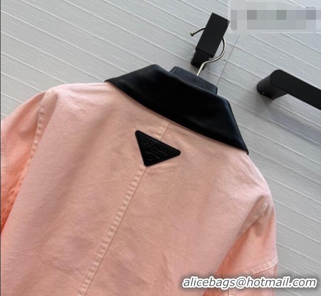 Well Crafted Prada Cotton Short Jacket PR042219 Light Pink/Black 2026