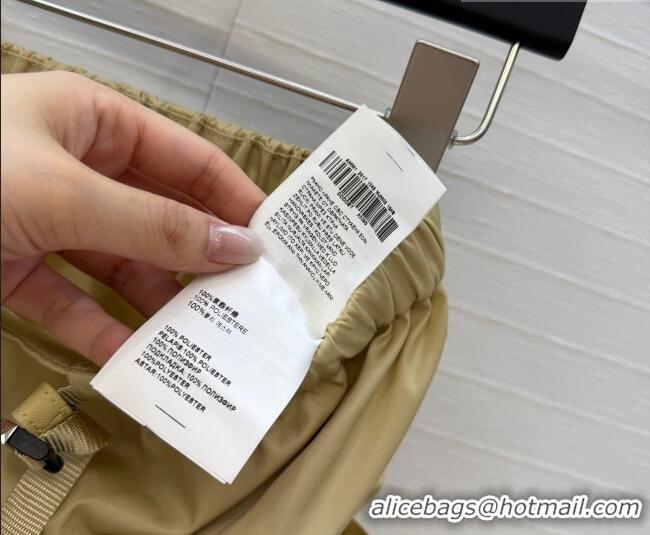 Inexpensive Prada Nylon Mini Skirt PR042222 Khaki 2026