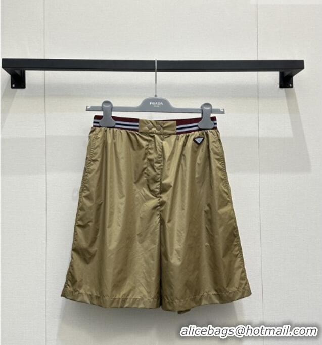 Top Grade Prada Nylon Jacket and Shorts Set PR042304 Brown 2026