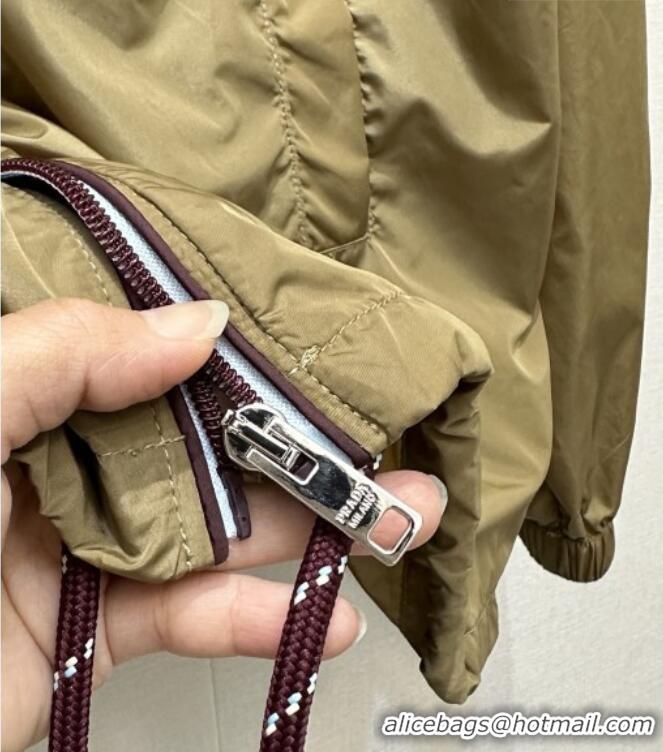 Market Sells Discount Prada Long Nylon Jacket PR042304 Brown 2026