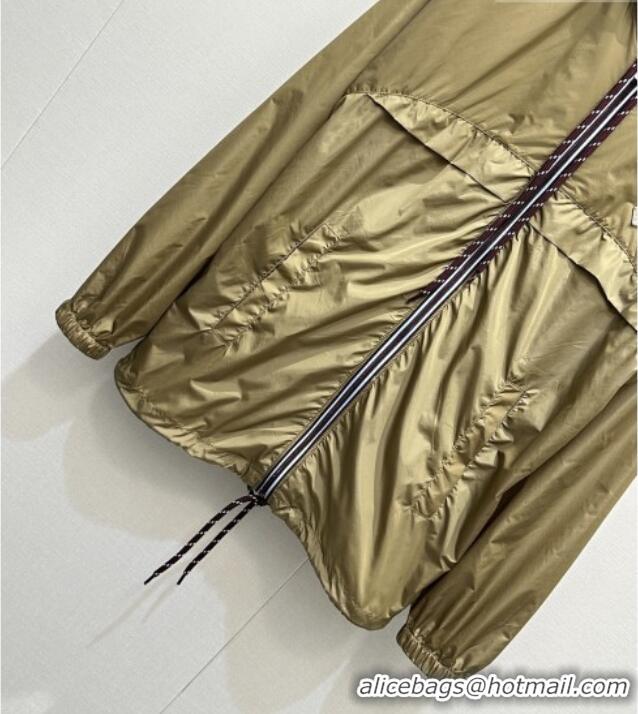 Market Sells Discount Prada Long Nylon Jacket PR042304 Brown 2026
