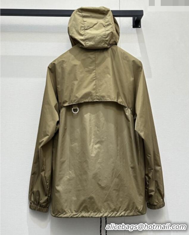 Market Sells Discount Prada Long Nylon Jacket PR042304 Brown 2026