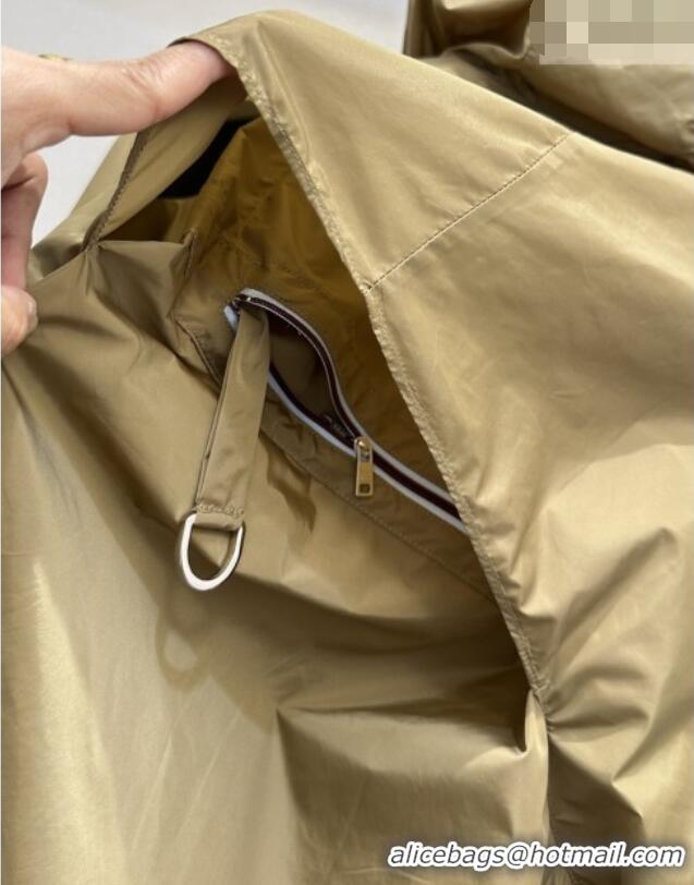 Market Sells Discount Prada Long Nylon Jacket PR042304 Brown 2026
