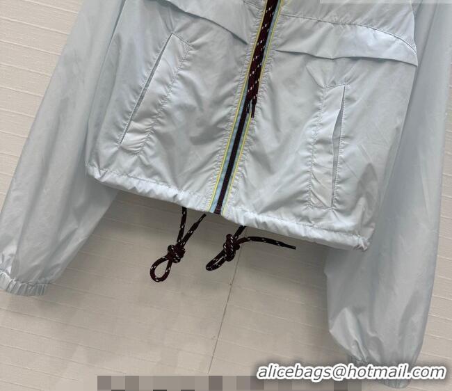 Luxury Cheap Prada Nylon Short Jacket PR042306 Blue 2026