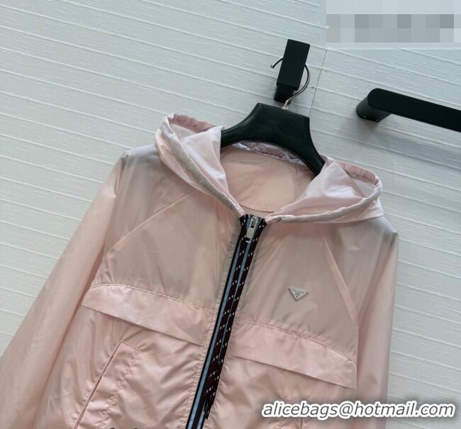 New Fashion Prada Nylon Short Jacket PR042306 Pink 2026