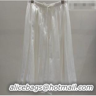 Famous Brand Prada Pleated Skirt PR042307 White 2026