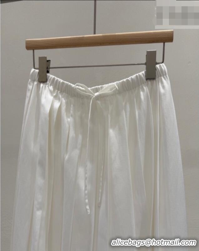 Famous Brand Prada Pleated Skirt PR042307 White 2026