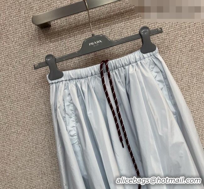 Sophisticated Cheap Prada Cotton Skirt PR042309 Light Blue 2026