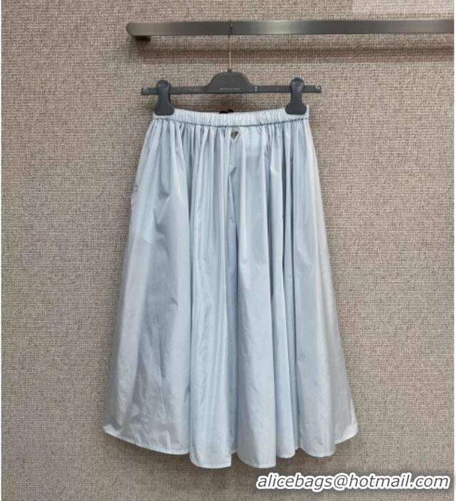 Sophisticated Cheap Prada Cotton Skirt PR042309 Light Blue 2026