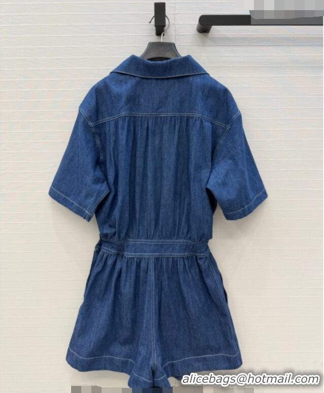 Shop Discount Prada Denim Jumpsuit PR042330 Blue 2026