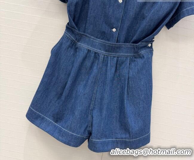 Shop Discount Prada Denim Jumpsuit PR042330 Blue 2026
