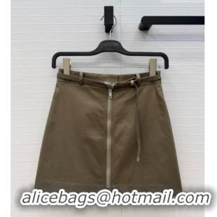 Reasonable Price Prada Shot Skirt P081119 Khaki Green 2026
