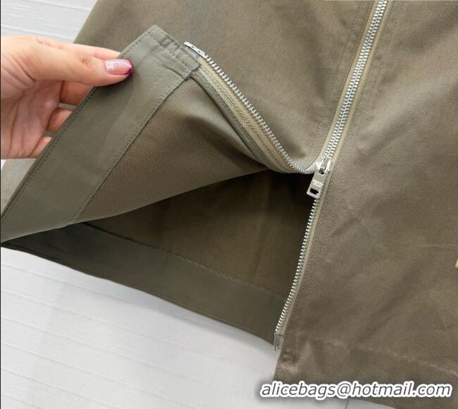 Reasonable Price Prada Shot Skirt P081119 Khaki Green 2026