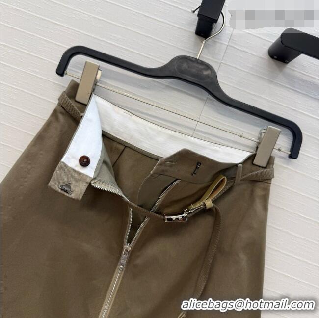 Reasonable Price Prada Shot Skirt P081119 Khaki Green 2026