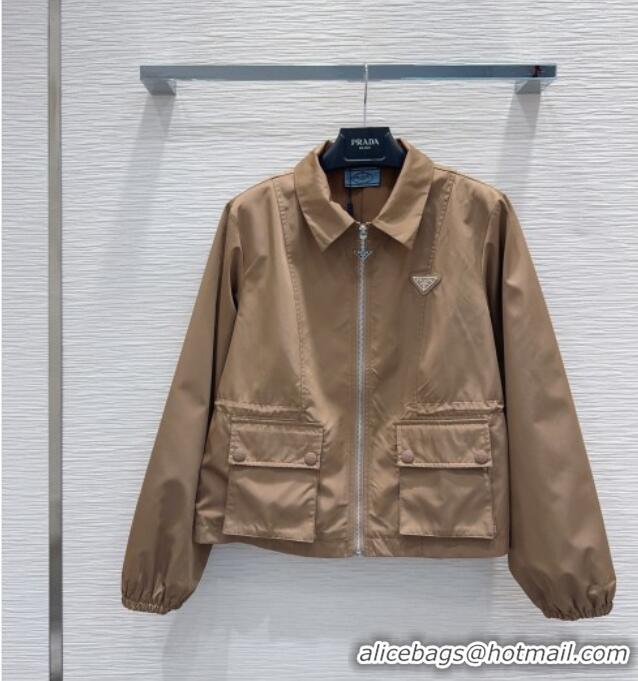 Specials Inexpensive Prada Nylon Jacket P081236 Khaki 2026