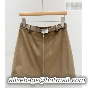 Good Product Prada Short Skirt P081242 Khaki 2026
