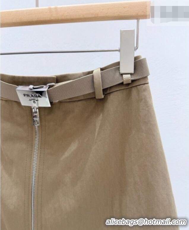 Good Product Prada Short Skirt P081242 Khaki 2026