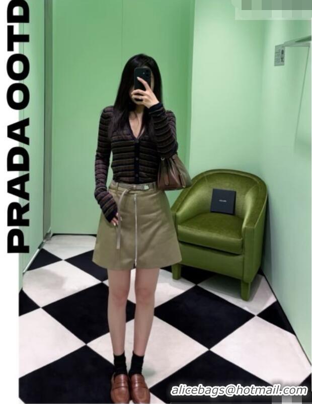 Good Product Prada Short Skirt P081242 Khaki 2026