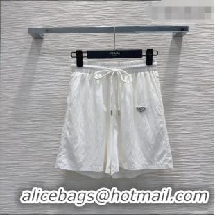 Best Price Cheap Prada Shorts P081342 White 2026