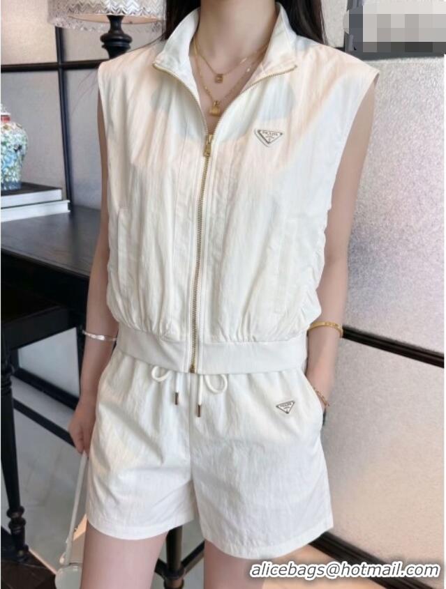 Good Looking Prada Vest P081344 White 2026