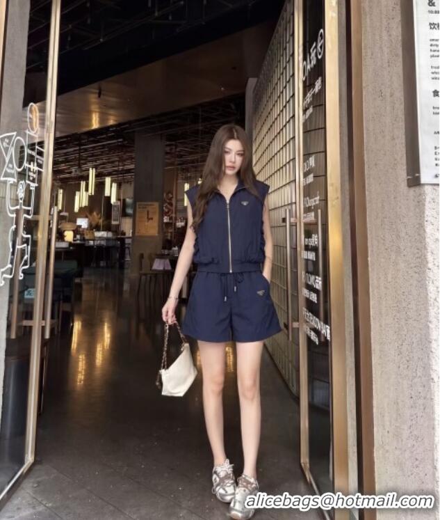 Grade Quality Discount Prada Vest P081345 Blue 2026