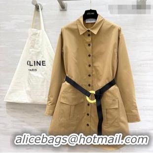 Luxury Discount Celine Shirt Dress CE032543 Khaki 2026