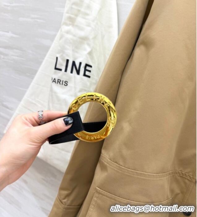 Luxury Discount Celine Shirt Dress CE032543 Khaki 2026