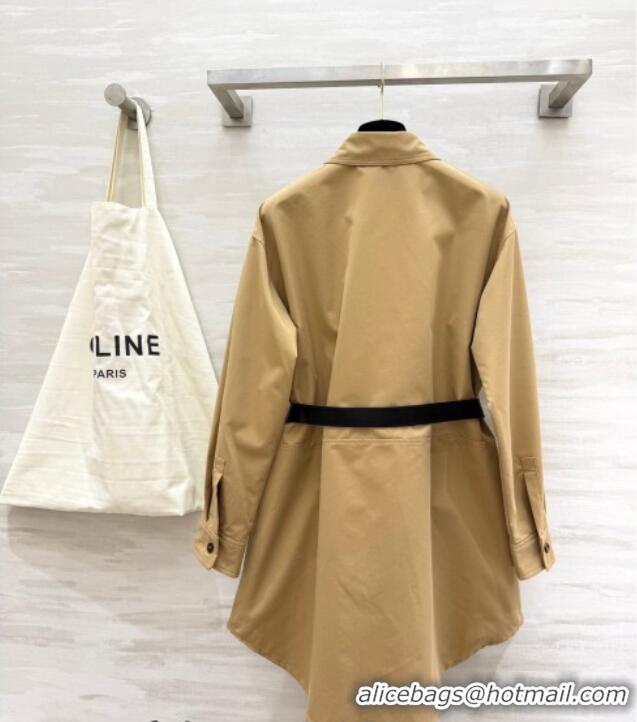 Luxury Discount Celine Shirt Dress CE032543 Khaki 2026