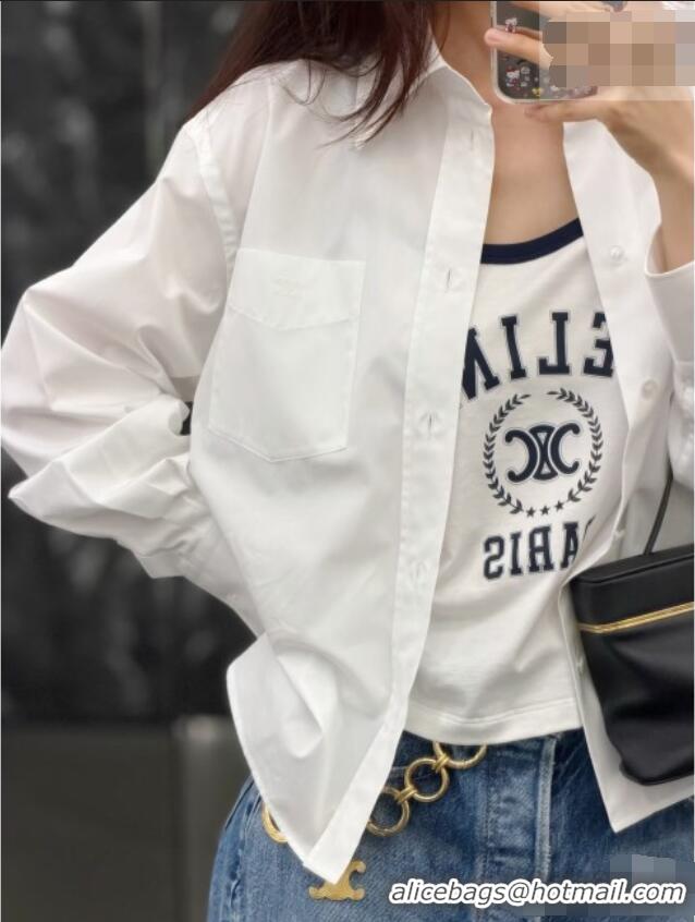 ​Buy Cheapest Celine Cotton Shirt C42117 White 2026