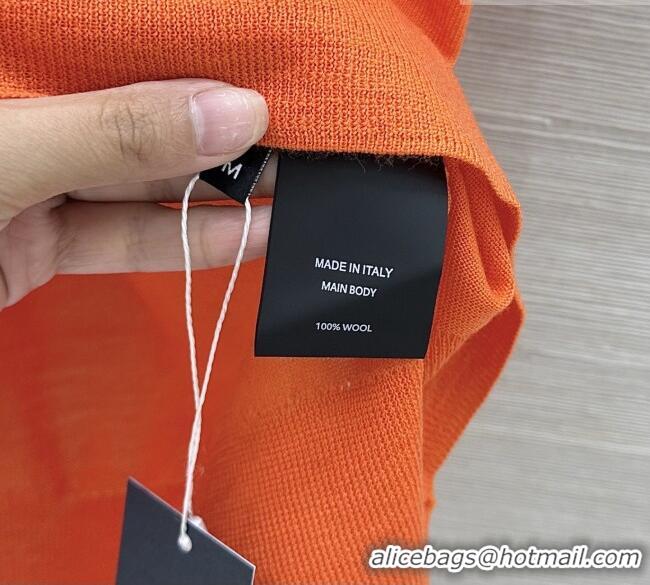 Low Cost Celine Wool Short-sleeved Sweater C42118 Orange 2026