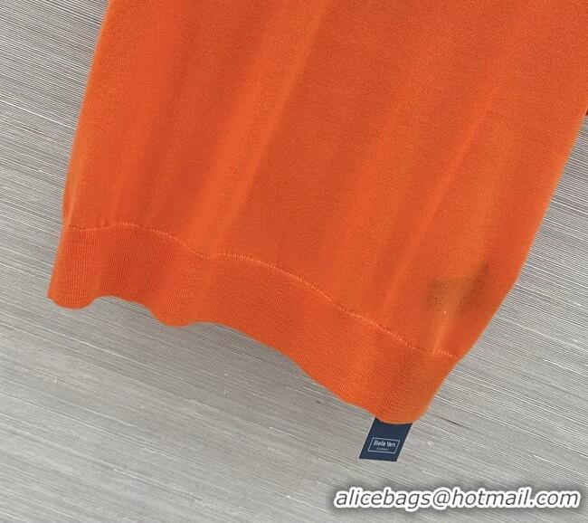 Low Cost Celine Wool Short-sleeved Sweater C42118 Orange 2026