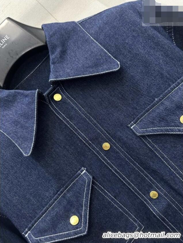 Good Taste Discount Celine Denim Jacket CE042306 Navy Blue 2026