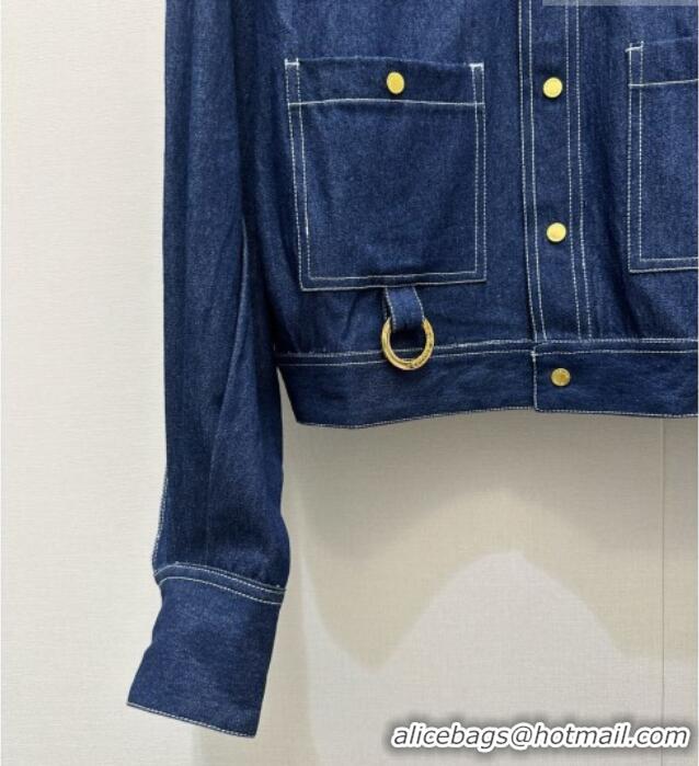 Good Taste Discount Celine Denim Jacket CE042306 Navy Blue 2026