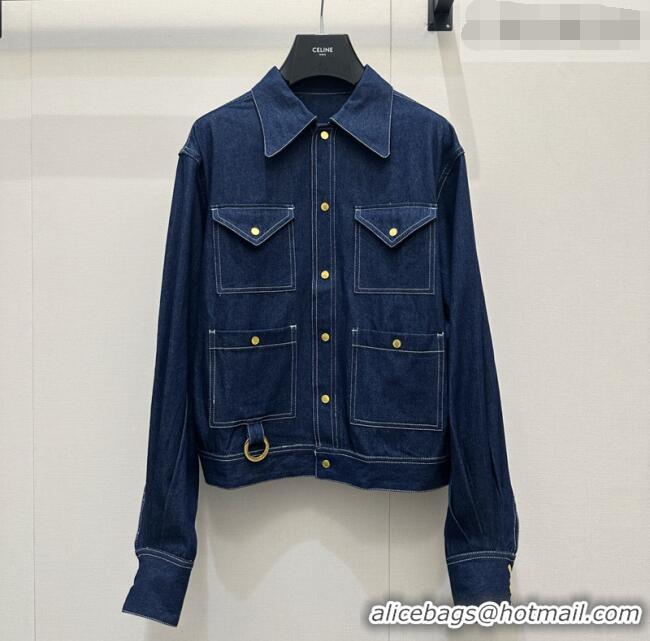 Good Taste Discount Celine Denim Jacket CE042306 Navy Blue 2026