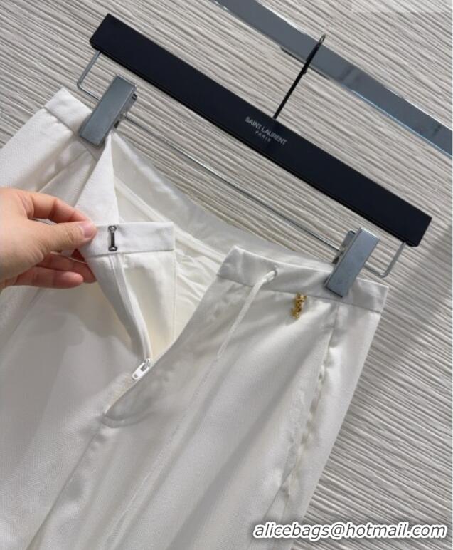 Good Product Saint Laurent Linen Pants YSL032401 White 2026