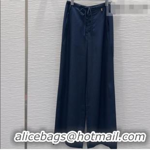 Grade Quality Saint Laurent Linen Pants YSL032401 Blue 2026