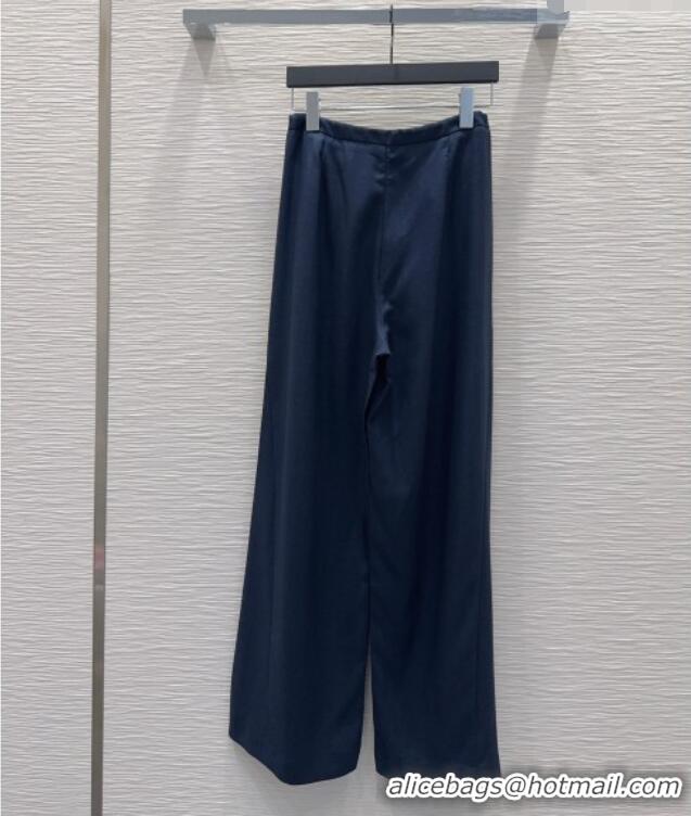 Grade Quality Saint Laurent Linen Pants YSL032401 Blue 2026
