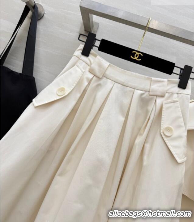 Most Popular Saint Laurent Jacket and Skirt Set YSL032543 White 2026