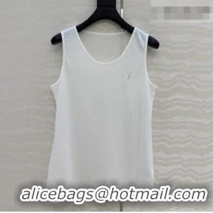 Well Crafted Saint Laurent Cotton Vest SL041426 White 2026