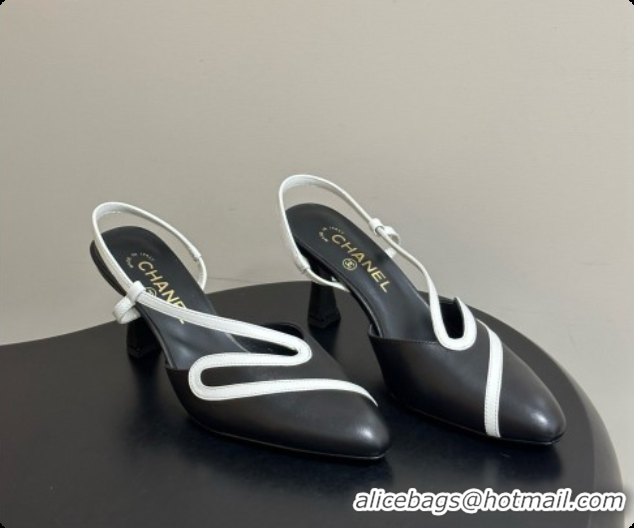Perfect Chanel Lambskin Slingbacks Pump CH072701 Black 2026