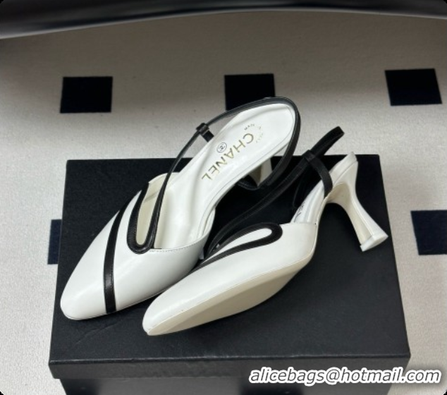 Popular Style Chanel Lambskin Slingbacks Pump CH072701 White 2026