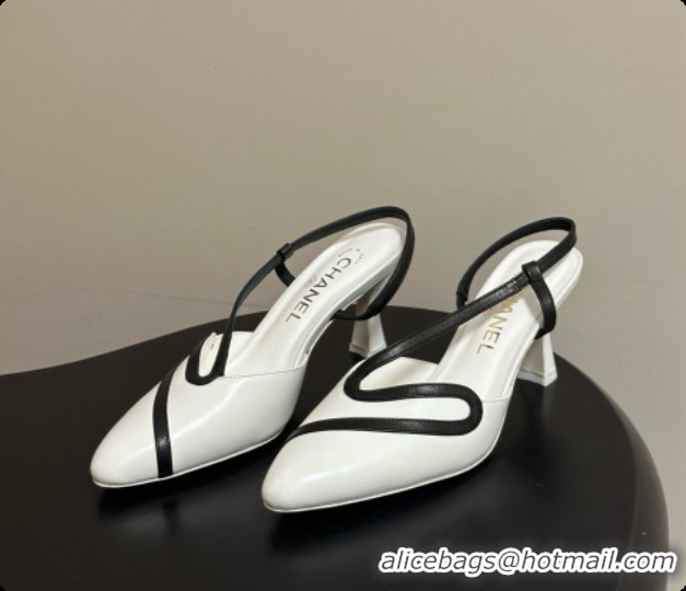 Popular Style Chanel Lambskin Slingbacks Pump CH072701 White 2026