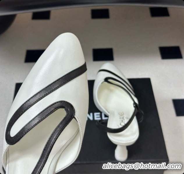 Popular Style Chanel Lambskin Slingbacks Pump CH072701 White 2026