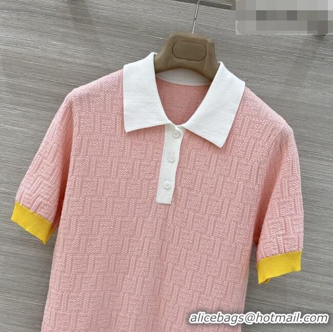 Best Quality Fendi Knit FF Dress F041011 Pink 2026