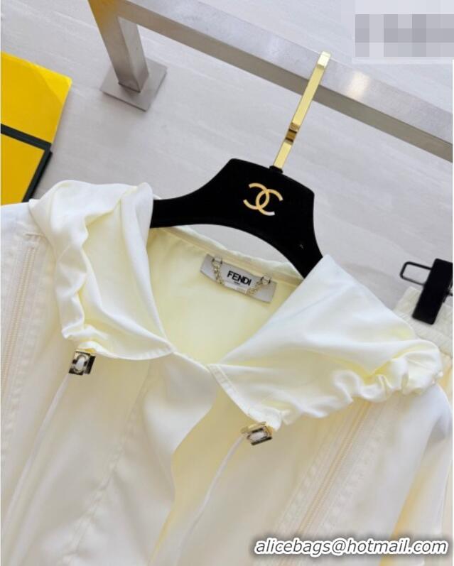 Grade Quality Fendi Jacket and Shorts Set 0422 White 2026