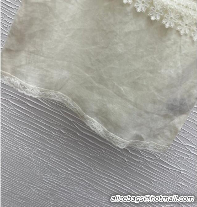 Famous Brand Valentino Lace and Linen Vest 0423 White 2026