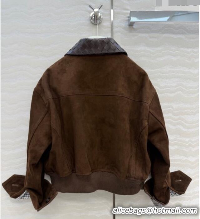 Unique Style Bottega Veneta Suede Lambskin Leather Jacket BV032504 Brown 2026