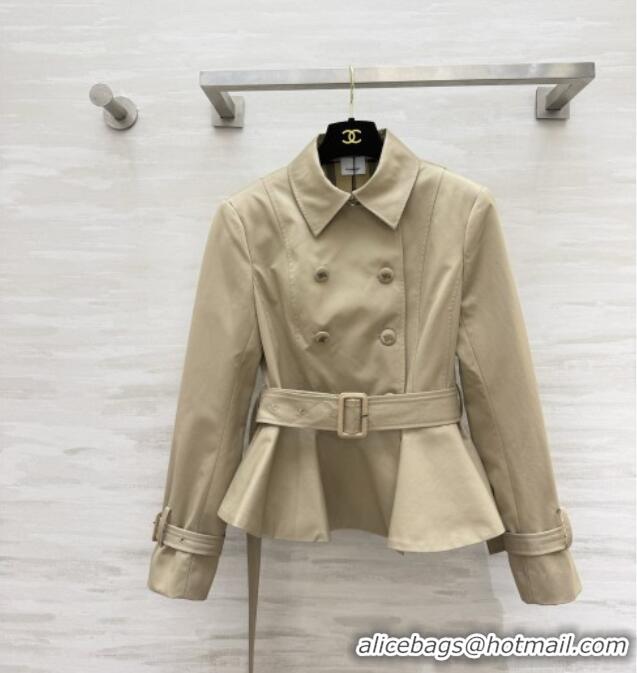 New Release Creation Burberry Short Trench Coat B081347 Khaki 2026